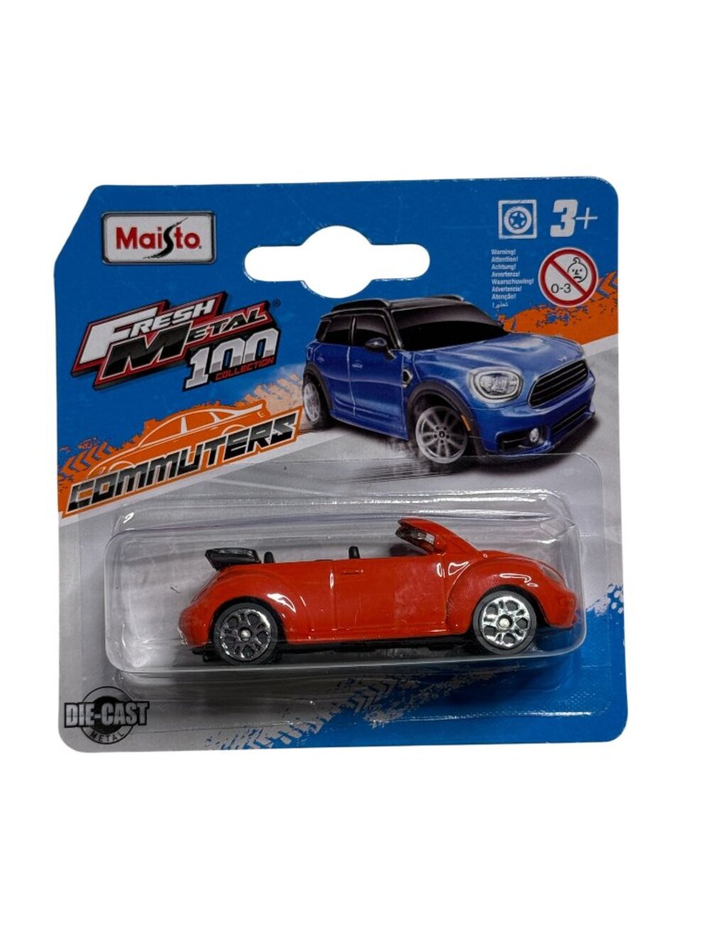 Maisto VW Beetle Convertible Orange Diecast 1 100 Fresh Metal